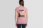 Women's V Neck T-Shirts Mockup, a Shirt Mockup by Mock-up Store (Thumbnail 4 of 5)