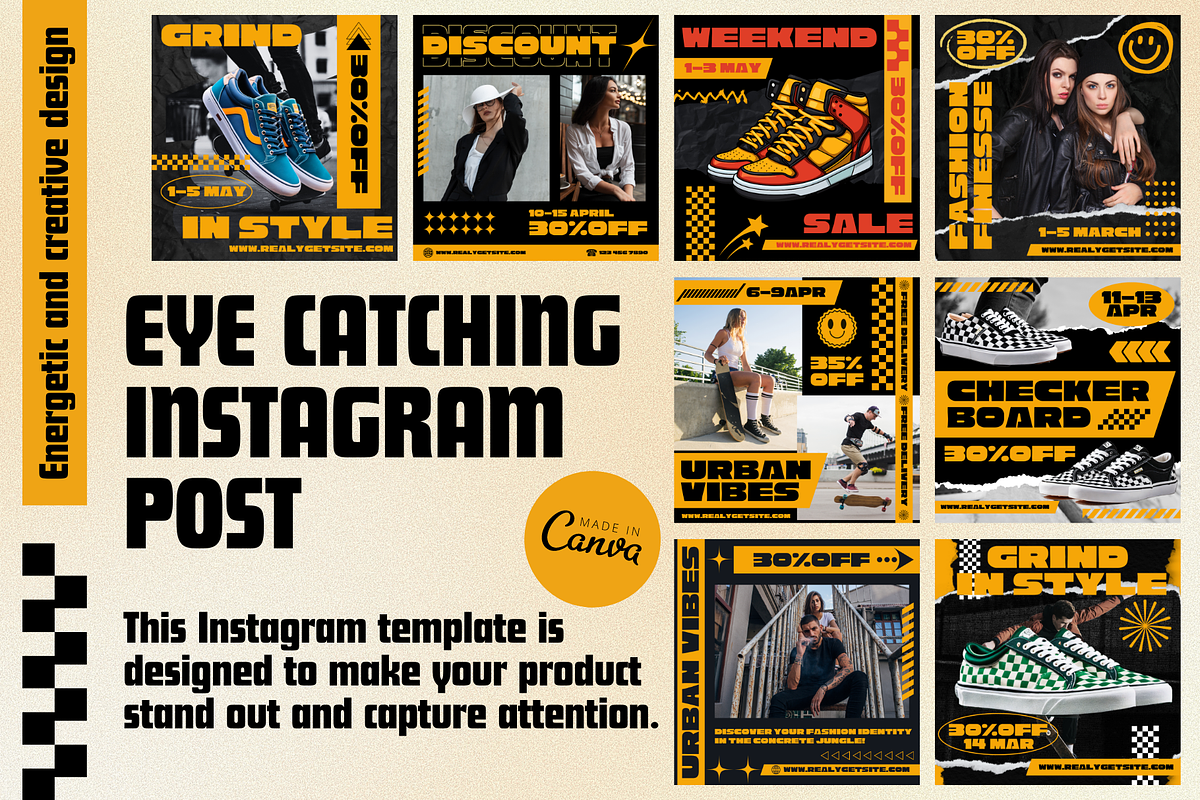 Eye-Catching Layout Instagram Post, a Social Media Template by Visuallay (Photo 1 of 6)