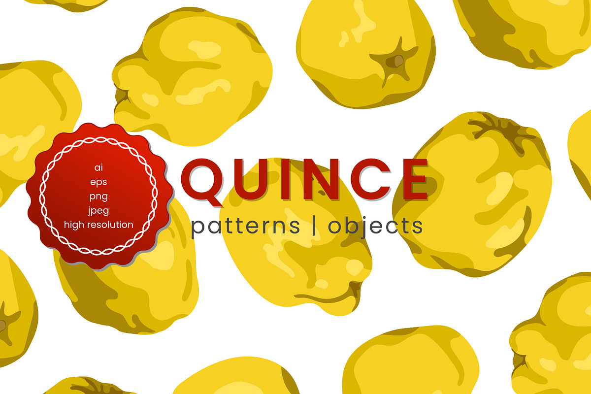Quince Patterns & Graphic Objects., a Pattern Graphic by IrinaCzaran (Photo 1 of 6)