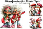 Funny Grandma Best Friends, a Seasonal Illustration by CreationArt (Thumbnail 1 of 5)