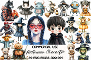 Watercolor Halloween Character, an Illustration by Craft Nest (Thumbnail 1 of 6)