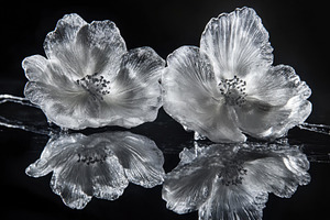 Delicate white flowers with intricat, a Photo by Tanuart