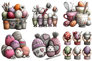 DYE EASTER EGGS Clipart, an Illustration by DreamArtGraphic (Thumbnail 3 of 4)