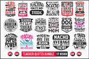 Teacher typographic svg bundle., a Graphic by Uniquesvg99 (Thumbnail 1 of 18)