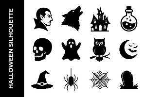Halloween Silhouette Bundle Set