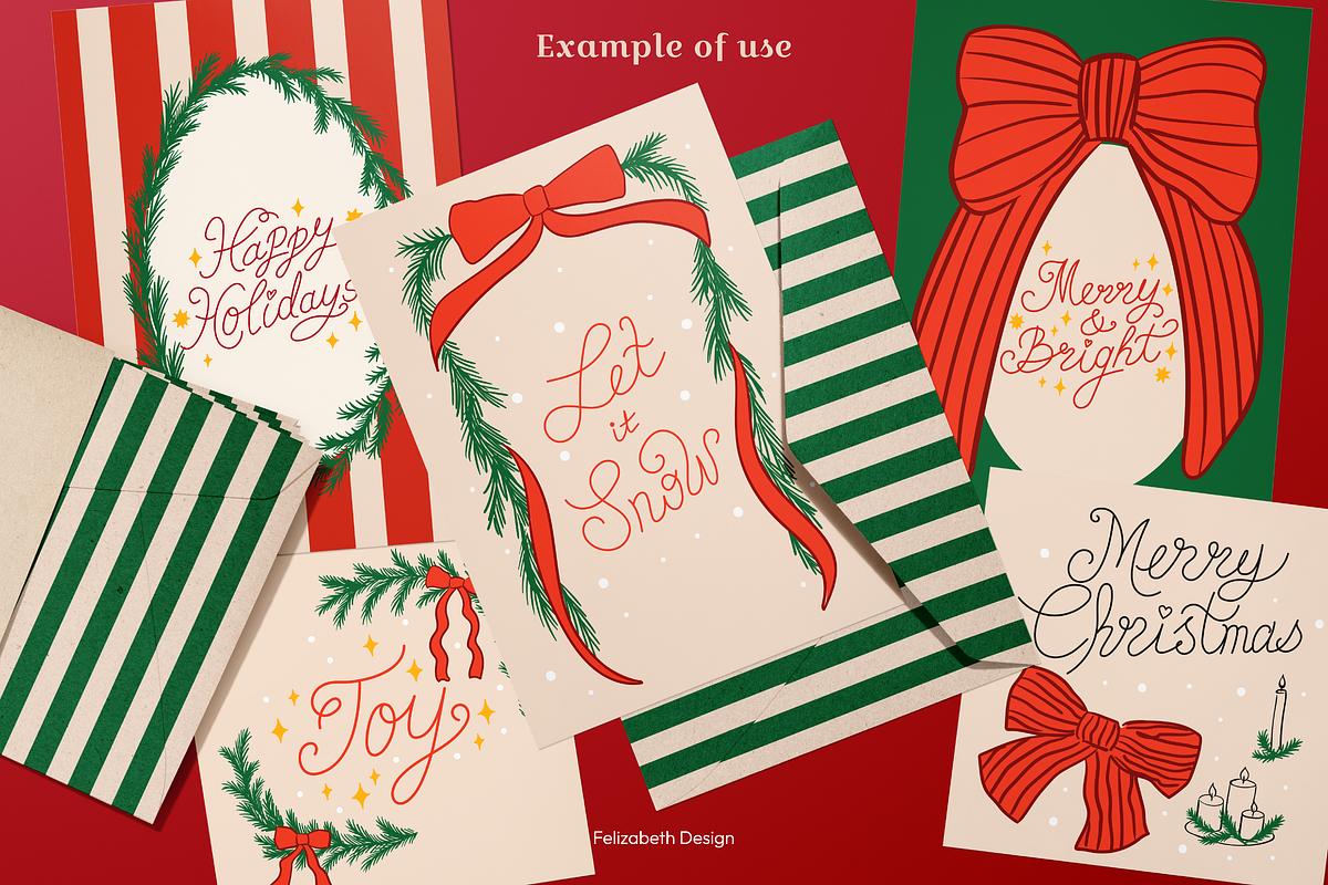 Coquette Christmas Collection, a Seasonal Illustration by Felizabeth Design (Photo 7 of 13)