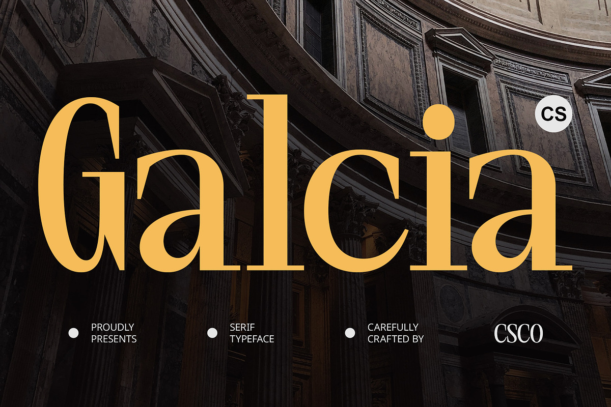 CS Galcia – Condensed Font, a Serif Font by Craft Supply Co. (Photo 1 of 8)
