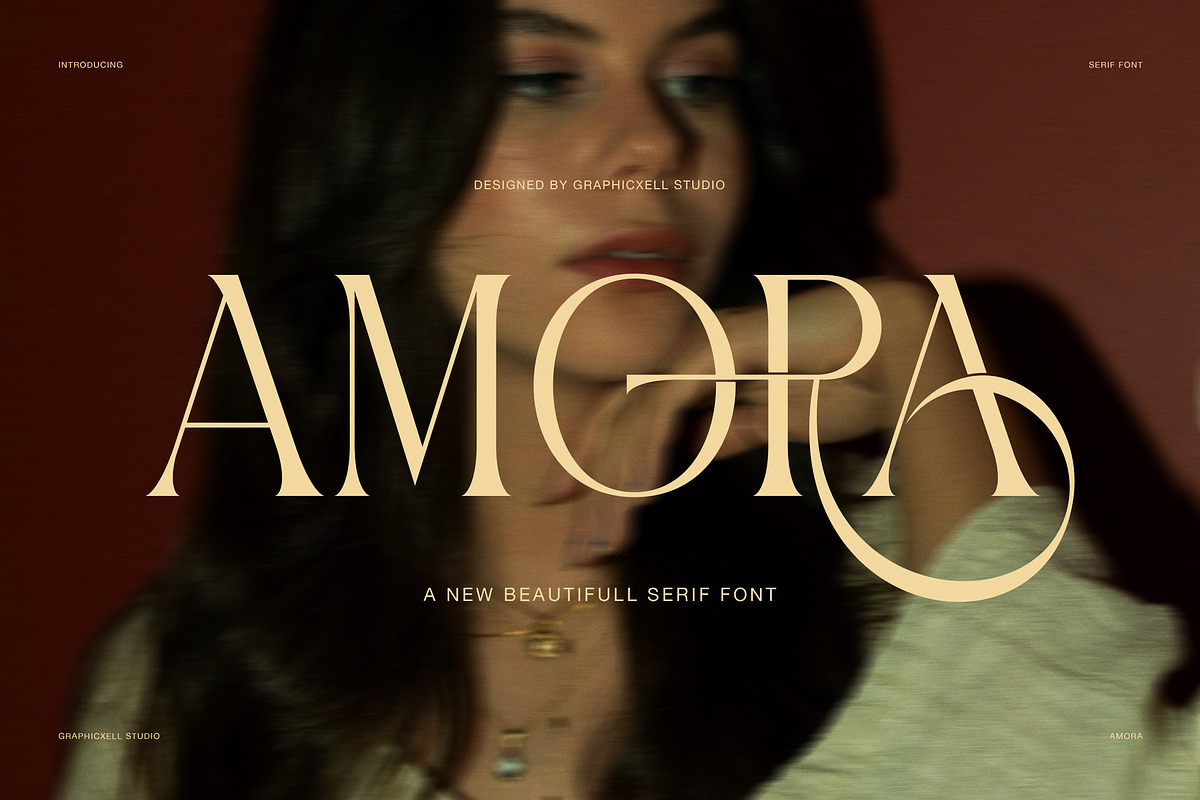 Amora Elegant Serif Font, a Serif Font by Graphicxell (Photo 1 of 8)