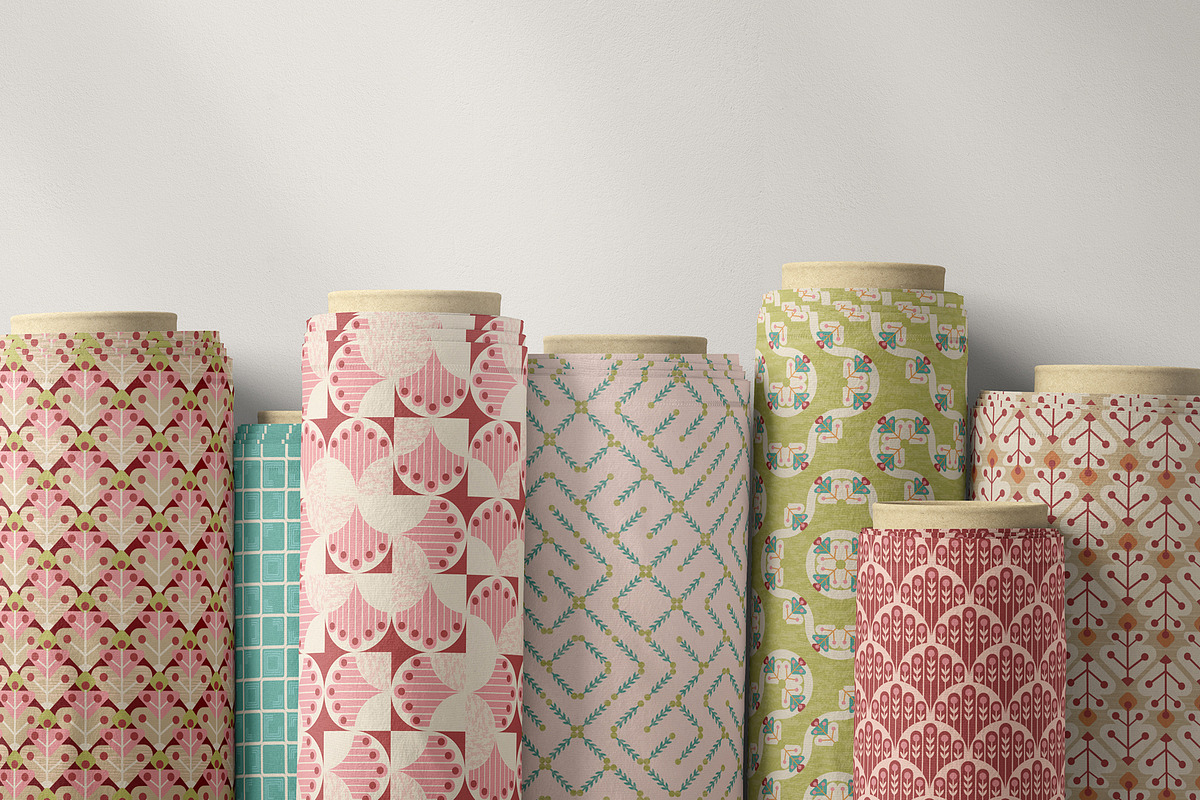 GEOMETRICAL MEADOW Seamless Patterns, a Pattern Graphic by Agnes Somogyi PATTERNS (Photo 2 of 7)