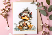 Whimsical summer duck clipart, an Illustration by SinaCreation (Thumbnail 4 of 7)