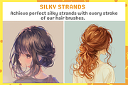 Procreate Hair Brushes, a Brush Add-On by nikiartcorner (Thumbnail 3 of 8)