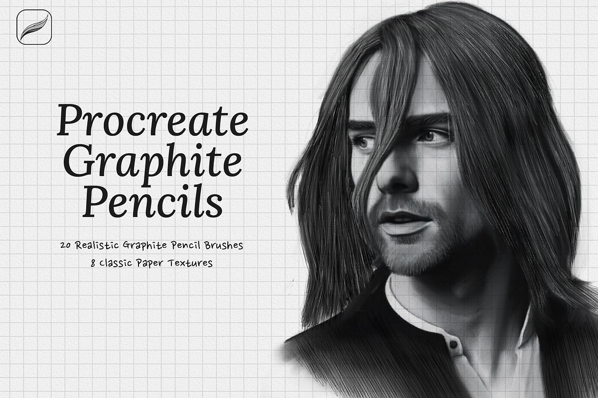 Procreate Graphite Pencils Set, a Brush Add-On by Brush Moment (Photo 1 of 7)