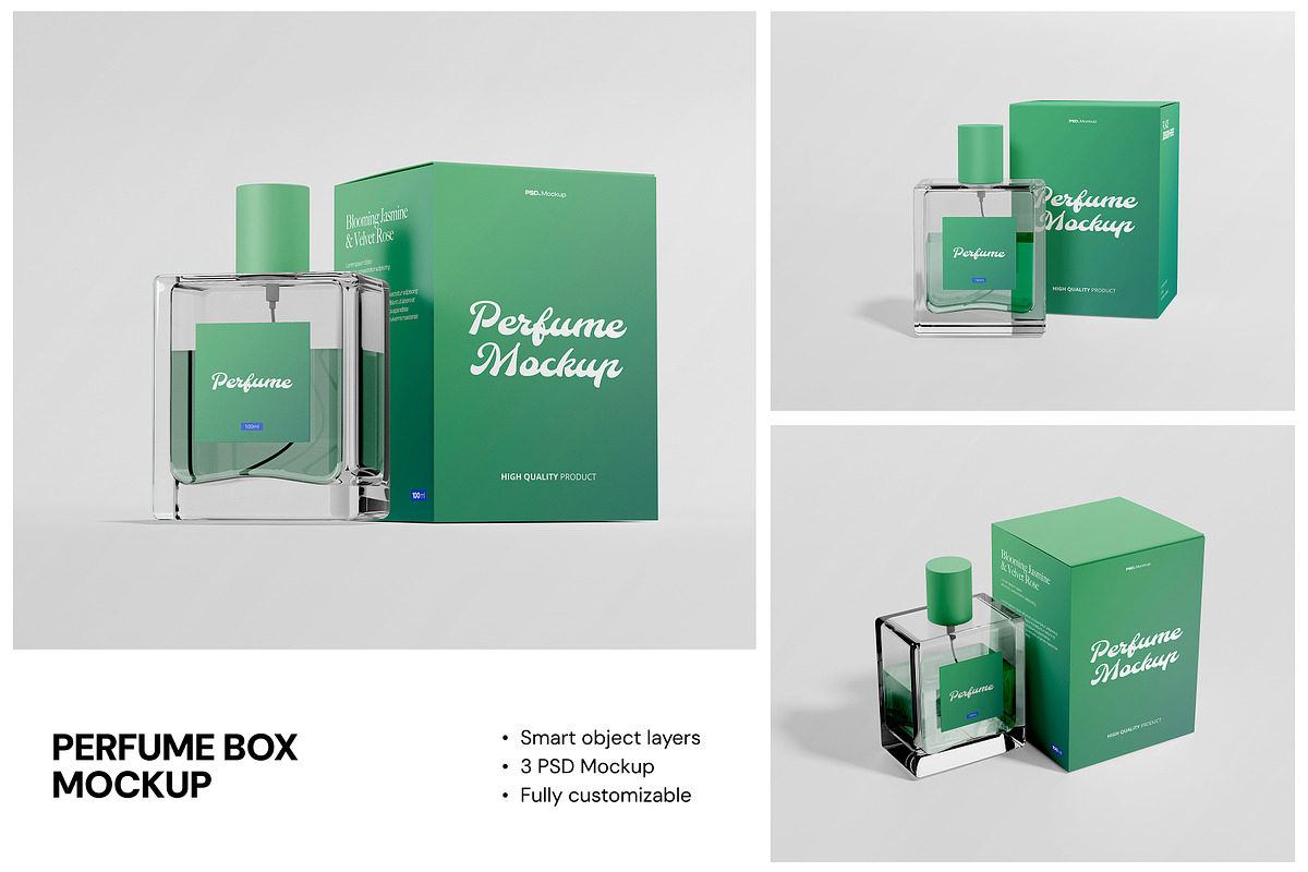 Perfume Box Mockup, a Packaging Mockup by Budogol Studio (Photo 1 of 4)