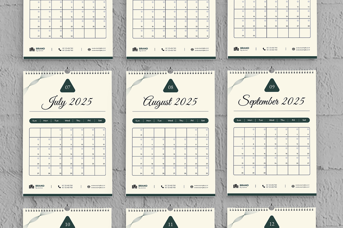 Wall Calendar 2025, a Stationery Template by MightyDesign (Photo 3 of 7)