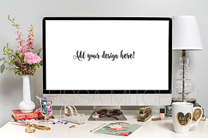 iMac Website Styled Mockup #22