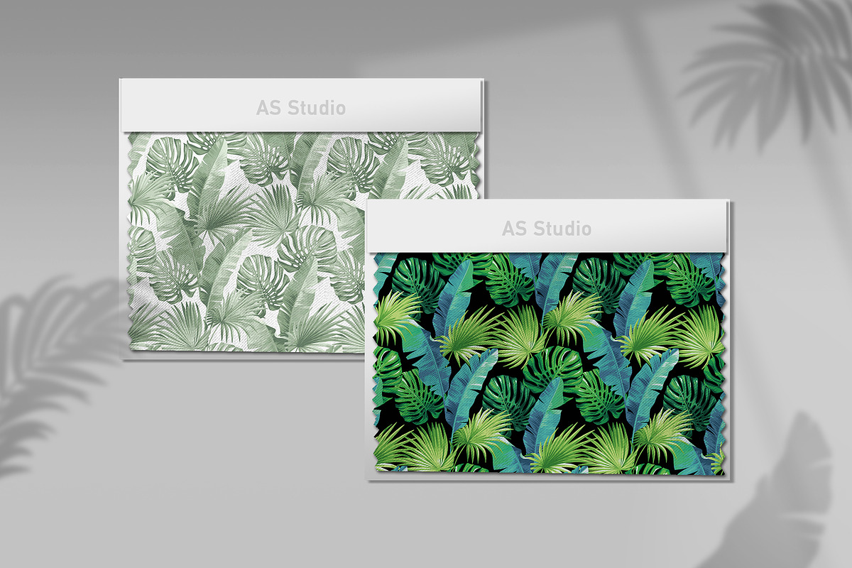 Vector pattern. Tropical leaves., a Pattern Graphic by Anna Smirnova (Photo 2 of 6)