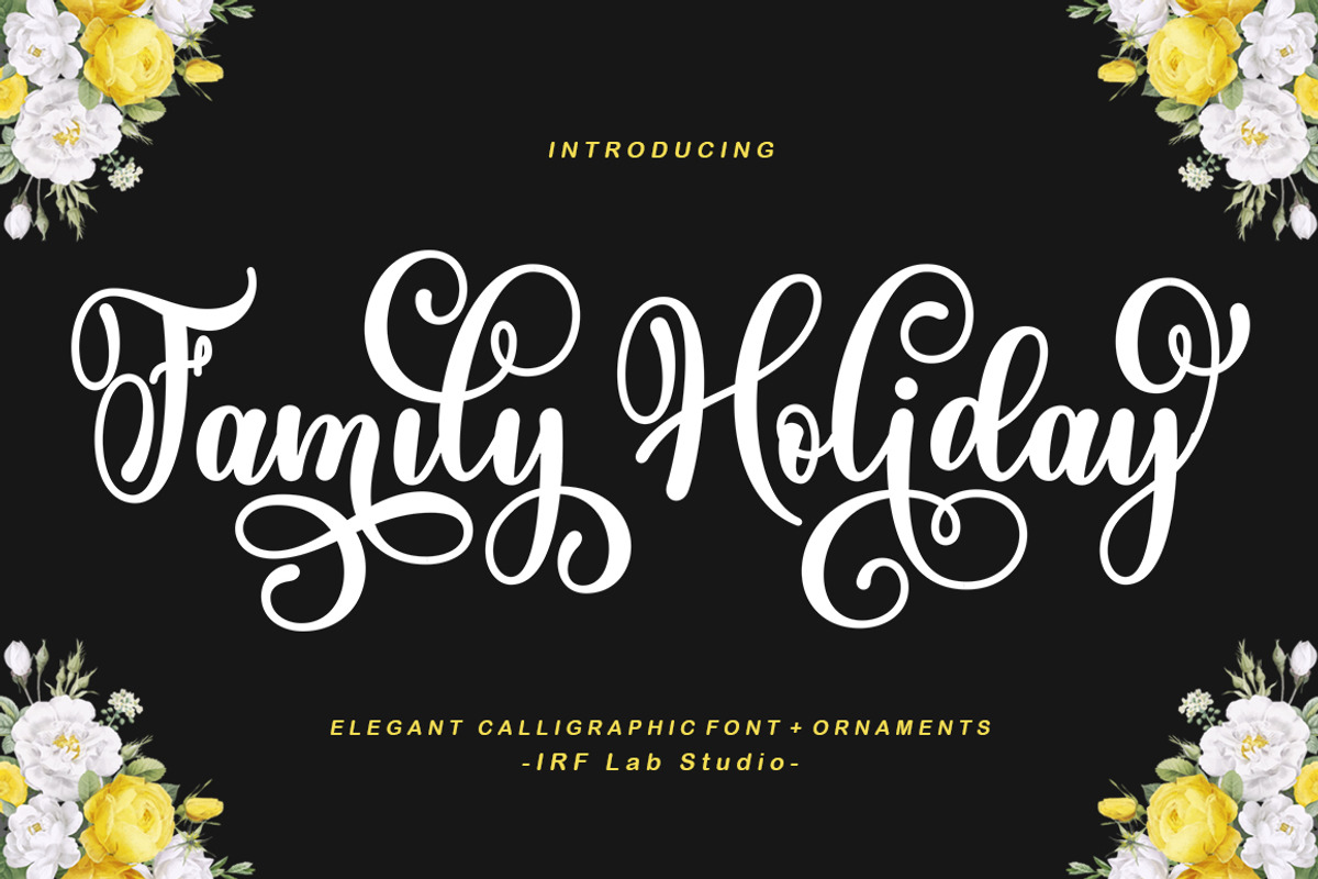 Family Holiday, a Script Font by IRF Lab Studio (Photo 1 of 6)