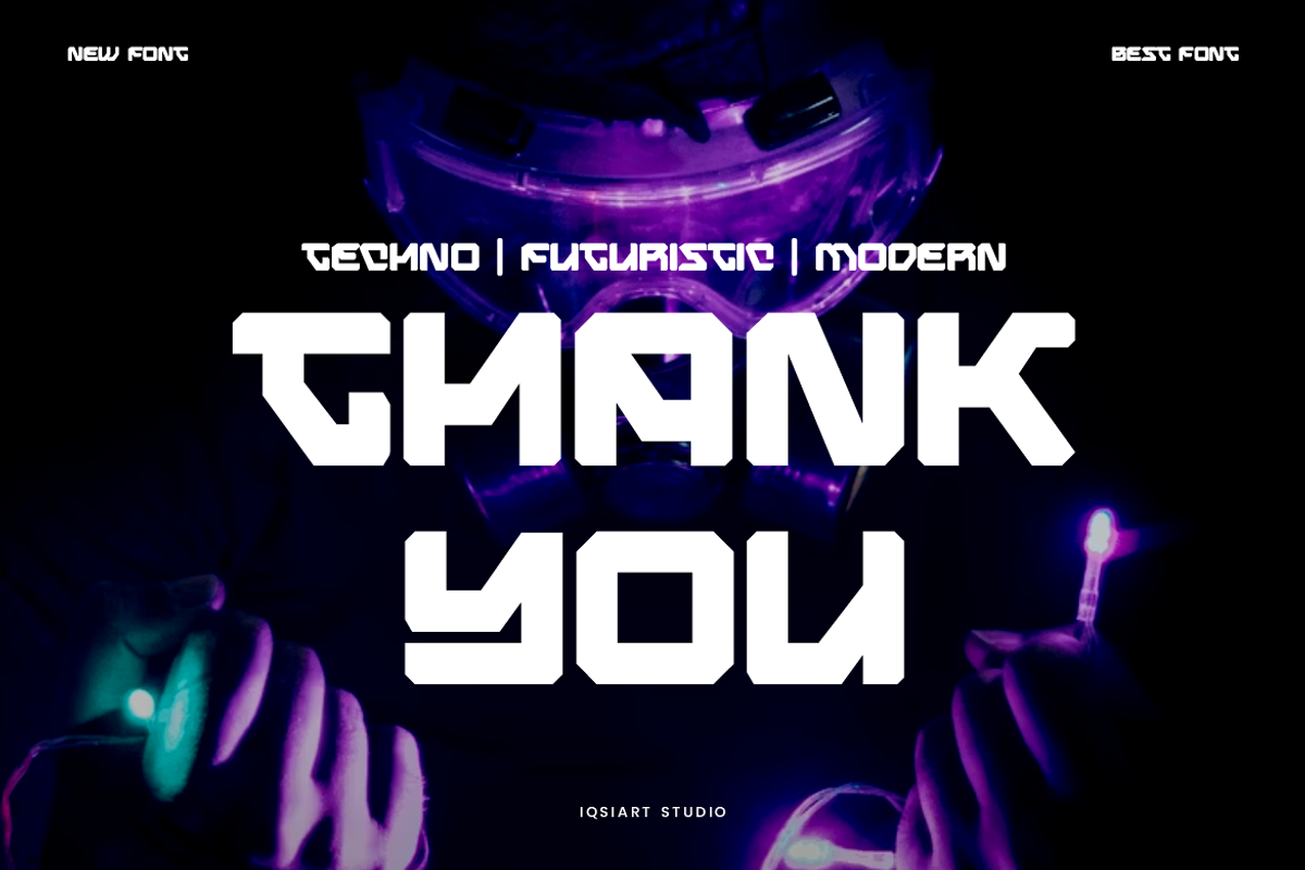 Golden Standar - Futuristic Font, a Sans Serif Font by Iqsiart Studio (Photo 9 of 9)