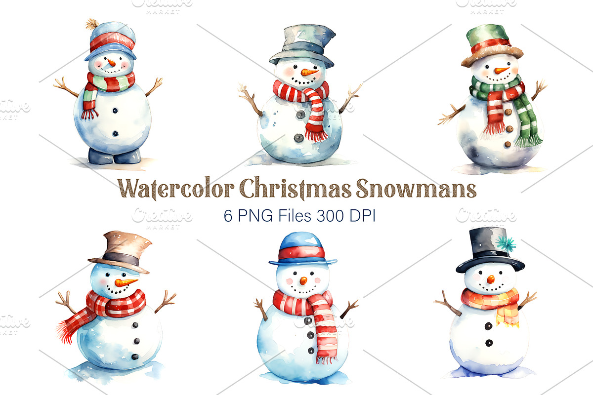 Big Bundle Watercolor Christmas., a Decorative Illustration by KENO Mascots (Photo 3 of 10)
