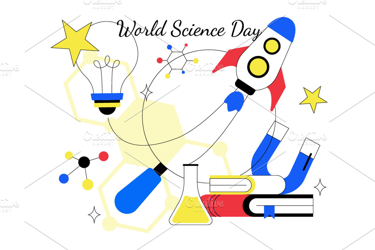 6 World Science Day Illustration, a Technology Illustration by denayunebgt (Photo 3 of 3)