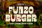 Funzo - Bold Funky Display Sans Font, a Sans Serif Font by Sekyra Lab (Thumbnail 6 of 11)