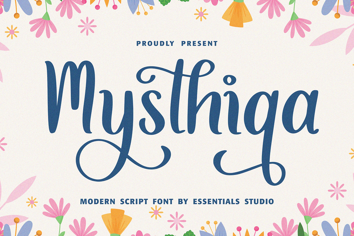 Mysthiqa, a Script Font by Essentials Studio (Photo 1 of 8)