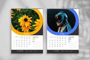 2025 wall calendar design template, a Stationery Template by Tanmoy Topu