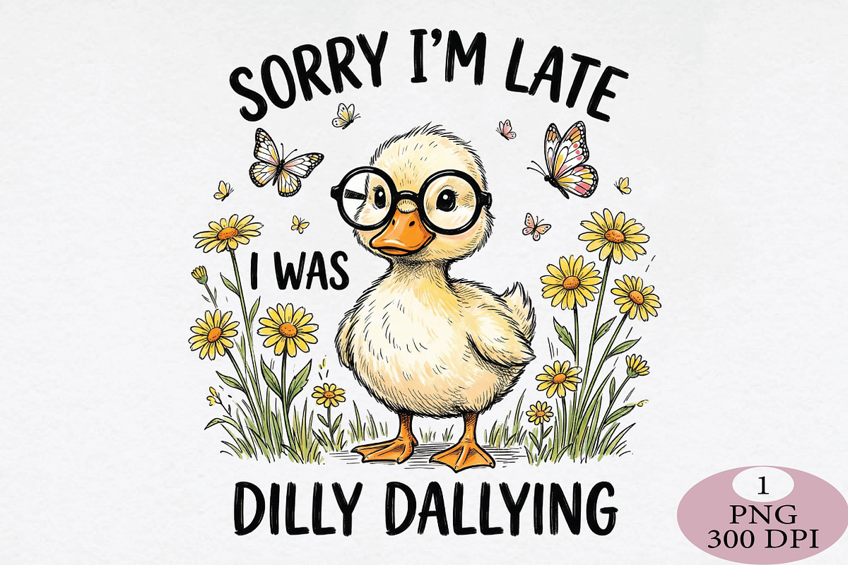 Sorry I'm Late I Was Dilly Dallying, an Illustration by Daily.Designs (Photo 1 of 5)