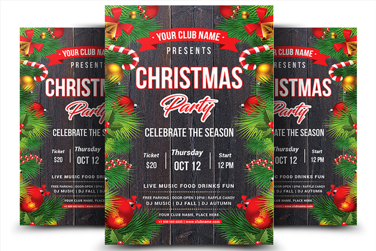 50-Christmas Flyers Bundle, a Flyer Template by AfzaalGraphics (Photo 34 of 49)