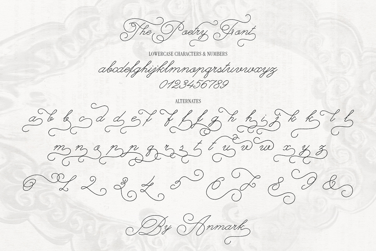 The Poetry Elegant Swash Script Font, a Script Font by AnMark (Photo 6 of 13)