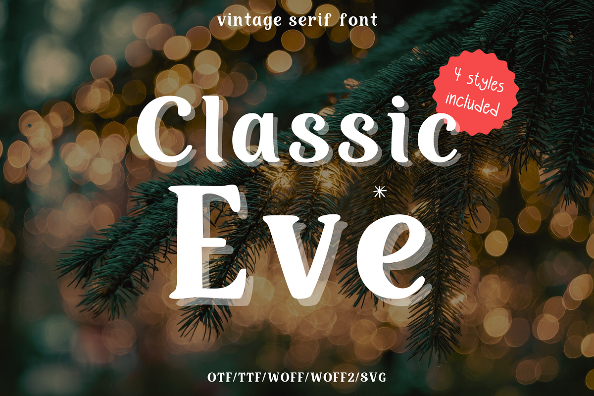 Vintage serif font - Classic Eve, a Serif Font by ZoloDesignHub (Photo 1 of 11)