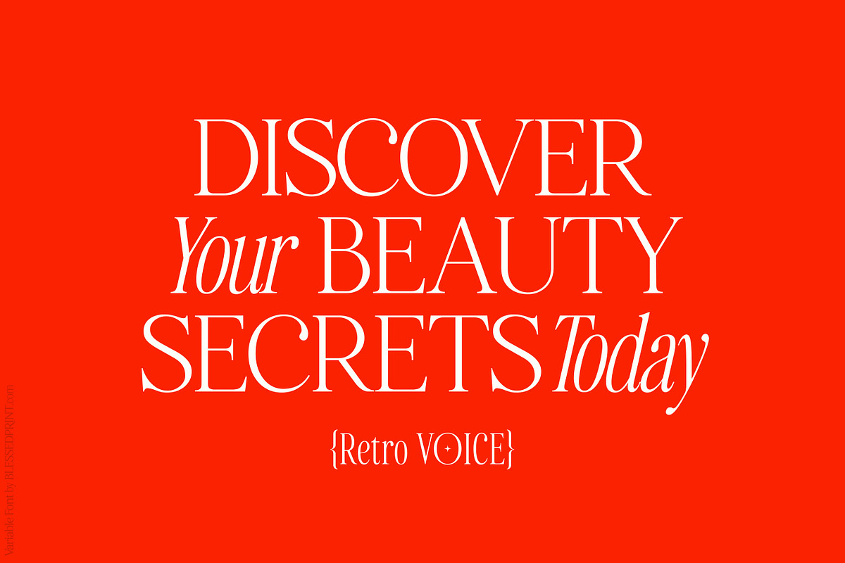 Retro Voice – Variable Serif Font, a Serif Font by Blessed Print (Photo 12 of 29)