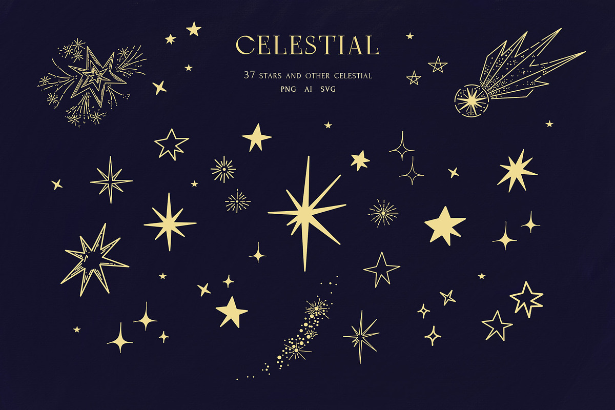 Solar & lunar. Sparkle of the planet, a Decorative Illustration by Summer Nightingale Art (Photo 2 of 10)