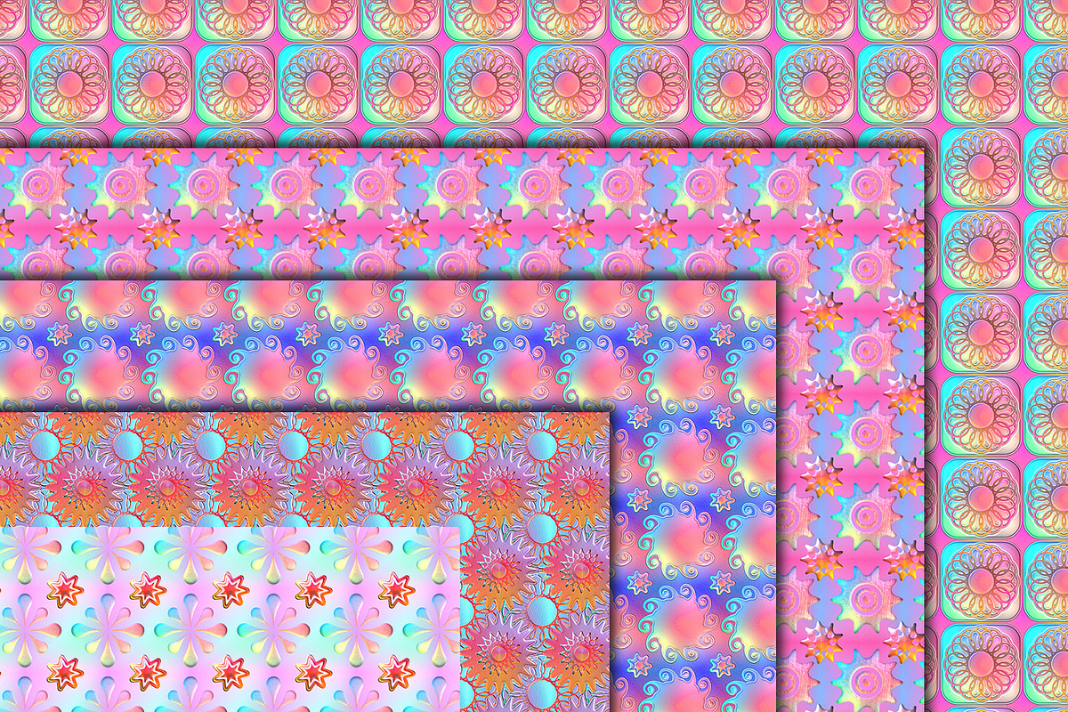 Set of 10 Romantic Backgrounds, a Print Template by Kseniya-Omega (Photo 3 of 3)