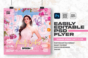 Summer Spring Party Flyer Design, a Flyer Template by Shajib Shikder