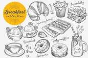 Breakfast Food Illustrations, a Food Illustration by BarcelonaShop (Thumbnail 1 of 4)