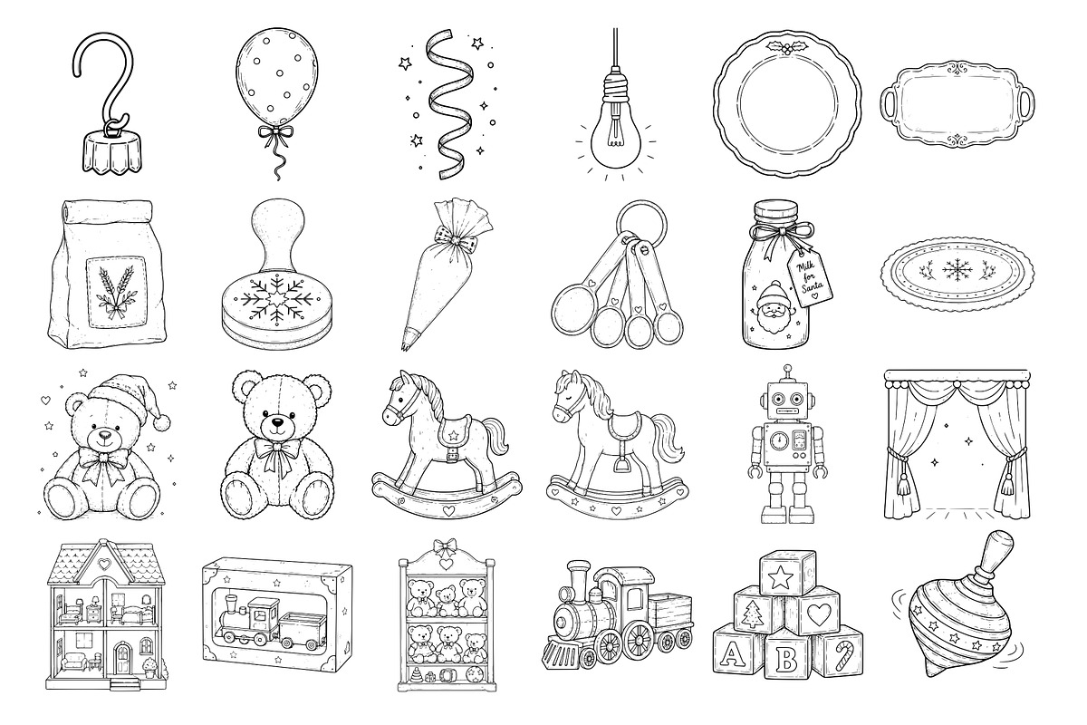 Christmas Doodle SVG Graphics, a Seasonal Illustration by DENIDigitalArtSudio (Photo 8 of 9)