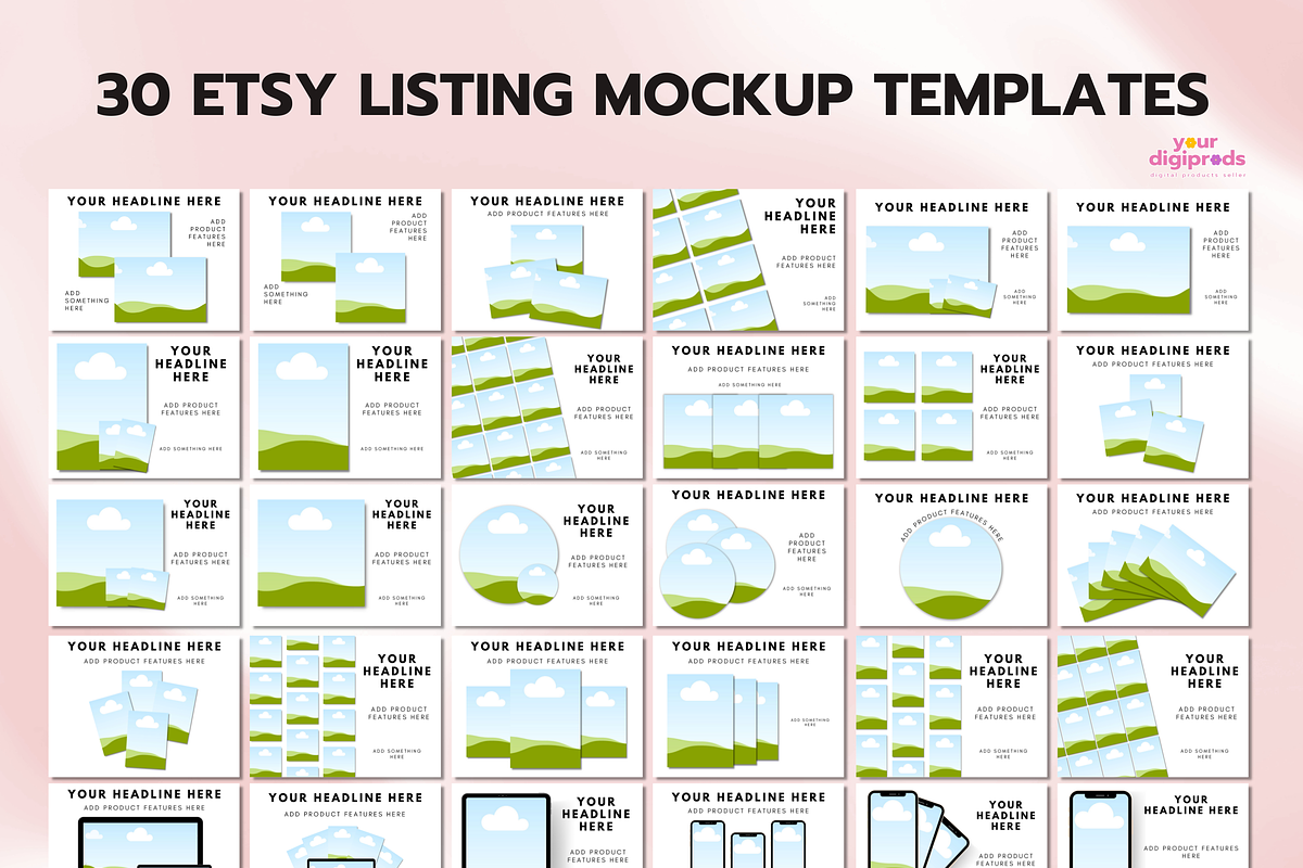 Etsy Product Listing Mockup Template, a Books & Magazine Mockup by Your DigiProds (Photo 3 of 5)