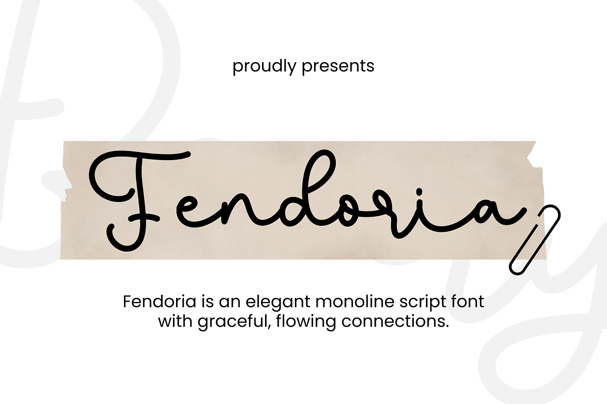 Fendoria, a Handwritten Font by BearyType Studio (Photo 1 of 5)