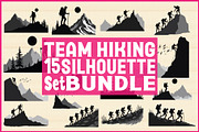 Team Hiking Silhouette Bundle, an Object Graphic by Gfx_Store (Thumbnail 1 of 15)