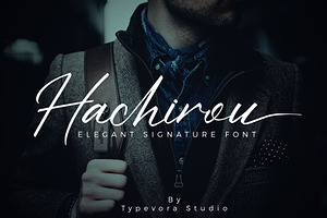 Hachirou - Signature Font