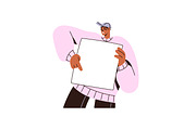 People with blank ad banners set, an Illustration by PaperTrident (Thumbnail 11 of 17)