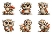Whimsical Easter Owl Clipart, an Illustration by CreationArt (Thumbnail 6 of 7)