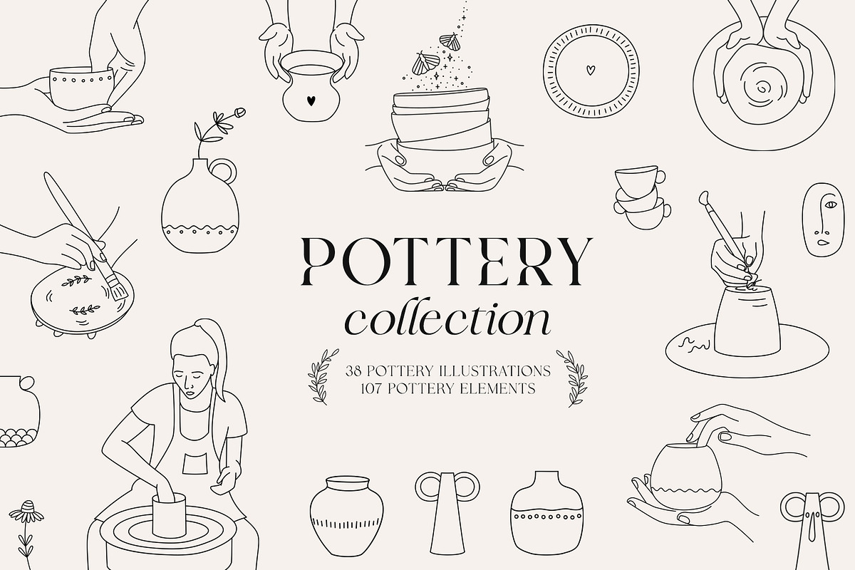 Pottery collection, a Person Illustration by Alisovna (Photo 1 of 10)