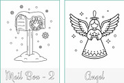 Christmas Holidays Coloring Pages, a Seasonal Illustration by Nuvame Arts & Designs (Thumbnail 17 of 21)