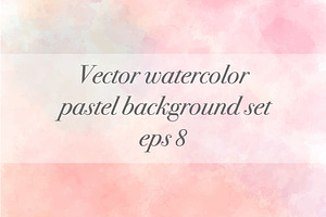 Vector watercolor background set