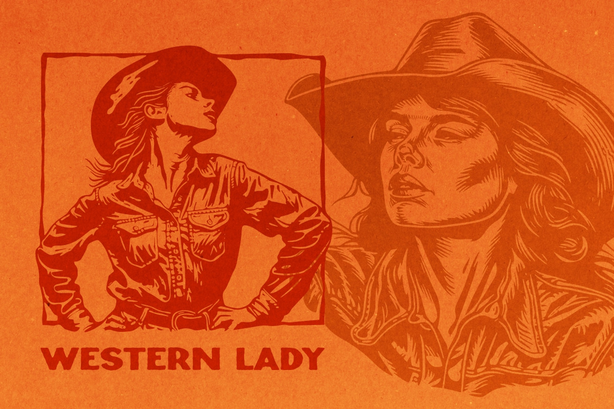 Western Cowboy and Cowgirl, an Illustration by Nocturnal Wolf (Photo 5 of 16)