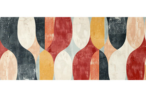 Mid-century retro pattern with muted, an Arts & Entertainment Photo by piter.goskov