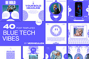 Instagram Social Media CANVA Blue, a Social Media Template by Vermeulen Design Studio (Thumbnail 1 of 5)