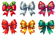 Watercolor Christmas Bow Clipart, an Icon by Dream Creation (Thumbnail 4 of 7)